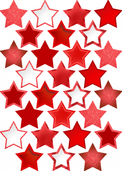 Oblaten Stern Rot