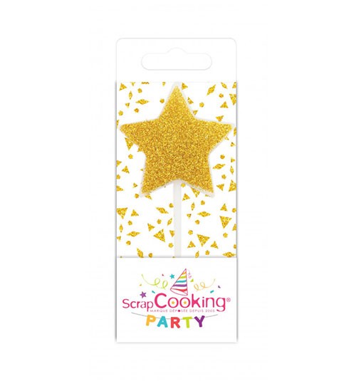 ScrapCooking Mini Candle Star - gold