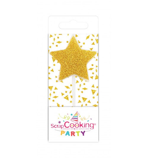 ScrapCooking Mini Candle Star - gold