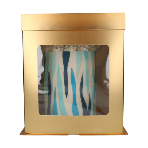 FunCakes Tall Cake Box 21 x 21 x 23,5 cm - Gold