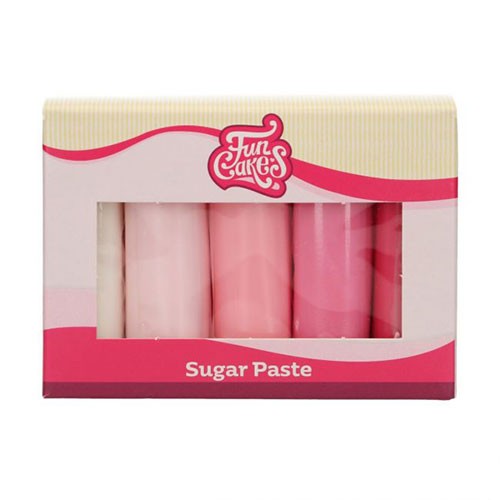 FunCakes Fondant Multipack Pink Colour Palette 5x100g